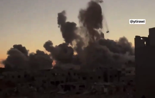 Thumbnail preview image for the video titled: Ceaseless large scale detonation of life in Rafah