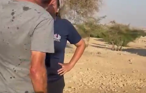 Thumbnail preview image for the video titled: Israeli settler gangs are cutting off water lines belonging to Palestinian farmers near the Al-Auja spring, close to Jericho.