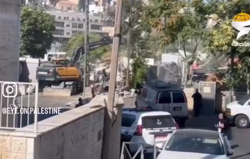 Thumbnail preview image for the video titled: Demolition of shops in East Jerusalem