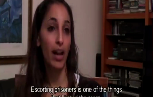 Thumbnail preview image for the video titled: Testimony from a female IDF soldier about how she abuses Palestinian prisoners.