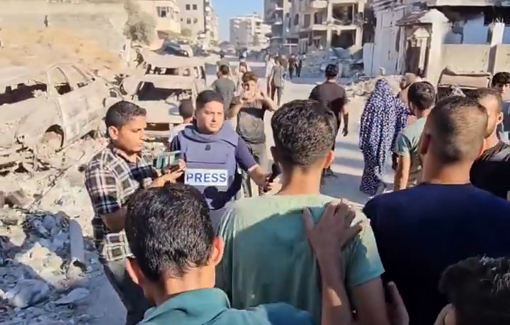 Thumbnail preview image for the video titled: Burial of child in the vicinity of Salah al-Din school where Israel killed him