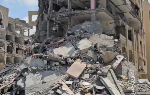 Thumbnail preview image for the video titled: Large destruction left by the IDF in Hamad City