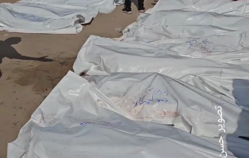 Thumbnail preview image for the video titled: Morning funerals for 33 martyrs killed overnight in Khan Younis