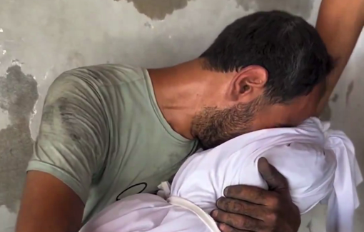 Thumbnail preview image for the video titled: Father mourns his child killed in Zaytoun