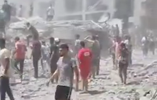 Thumbnail preview image for the video titled: Zo'rob family house in Khan Younis destroyed by IDF bombs