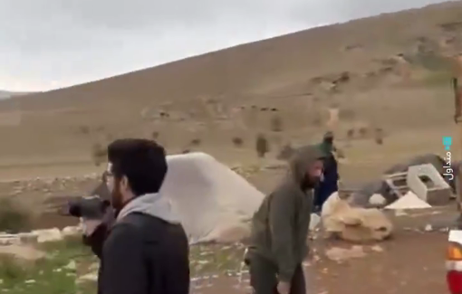 Thumbnail preview image for the video titled: Israeli settlers attack Palestinian farmers and steal a number of their sheep