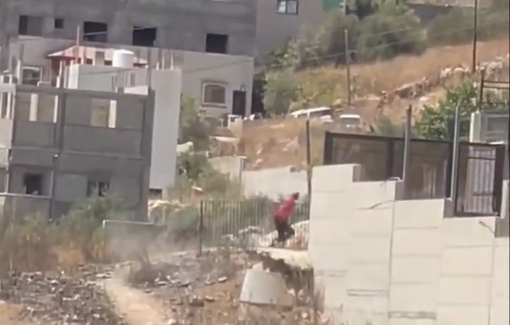 Thumbnail preview image for the video titled: Israeli army targeted Palestinian with snipers in Nour Shams refugee camp