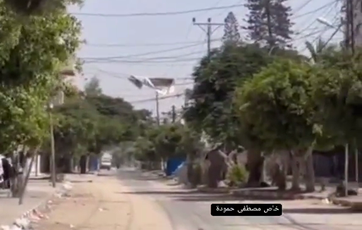 Thumbnail preview image for the video titled: IDF sniper on Shuhada St. and Abu Arif St. in Deir al-Balah