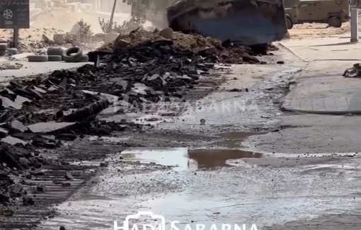 Thumbnail preview image for the video titled: IDF razing infrastructure in Nur Shams camp, West Bank