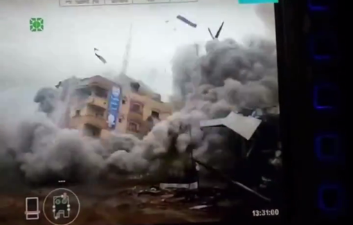 Thumbnail preview image for the video titled: Blowing up a residential building in Gaza City