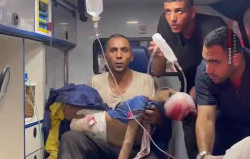 Thumbnail preview image for the video titled: Boy wounded in Salhi Tower massacre taken to hospital