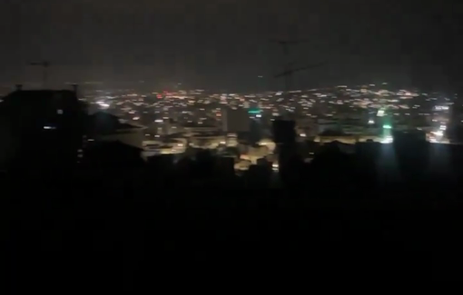 Thumbnail preview image for the video titled: At night, the voices of Palestinians in Jenin shout “Allahu Akbar” or “God is Great” after power cuts caused by the IDF