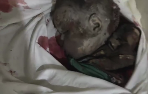 Thumbnail preview image for the video titled: Baby killed overnight in strike on Abu Nada family house in Jabalia