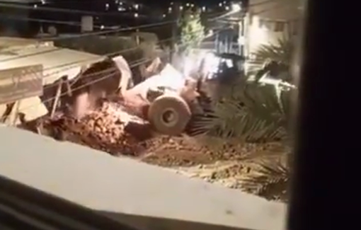 Thumbnail preview image for the video titled: IDF Bulldozers continue wreaking havoc in Jenin on the fourth raid night