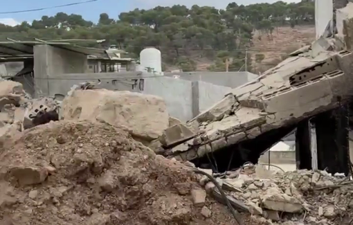 Thumbnail preview image for the video titled: Large destruction left IDF raid on Nur Shams