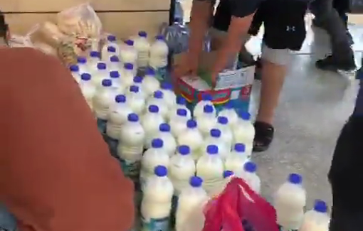 Thumbnail preview image for the video titled: IDF Raid in West Bank : People of Qabatiya collect food supplies for besieged Jenin