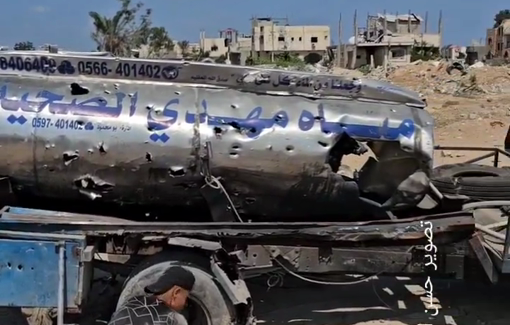 Thumbnail preview image for the video titled: IDF shelled a water truck in area it said civilians can return to