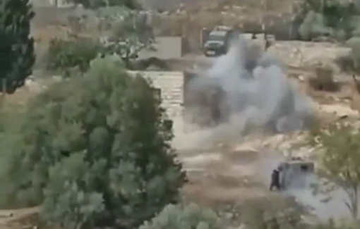 Thumbnail preview image for the video titled: IDF blows up a makeshift house in Al-Khalil/Hebron, killing one person inside