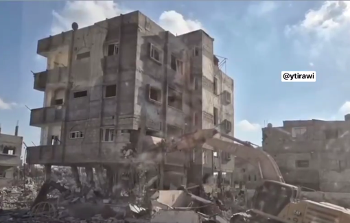 Thumbnail preview image for the video titled: Another house demolished in Rafah