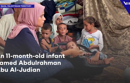 Thumbnail preview image for the video titled: Footage of Abdulrahma, first case of Polio in Gaza since 25 years