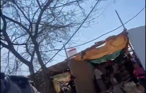 Thumbnail preview image for the video titled: IDF struck a tent in the "safe zone" in Khan Younis, again