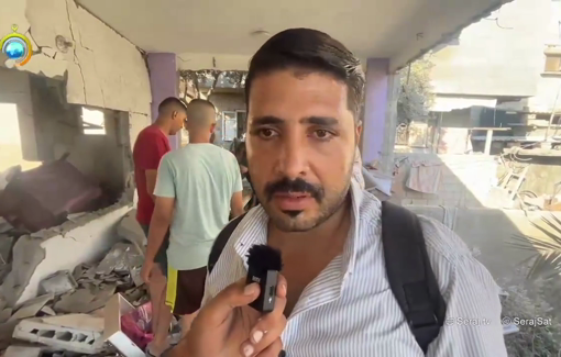 Thumbnail preview image for the video titled: Report from inside the bombed Al-Duqqi family home