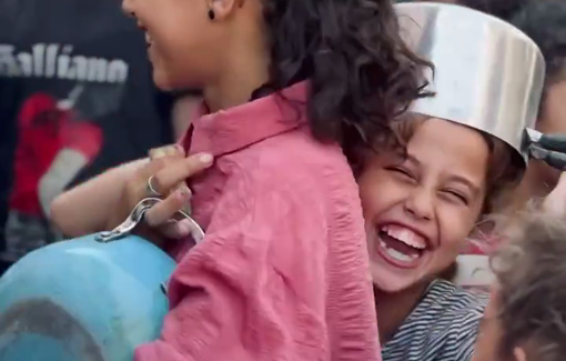 Thumbnail preview image for the video titled: Infectious joy of girls in Gaza despite all the suffering