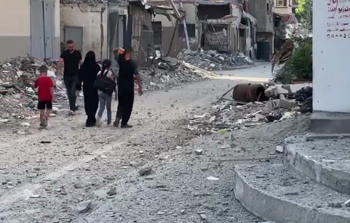 Thumbnail preview image for the video titled: Traces of intense IDF morning shelling on Beit Lahia