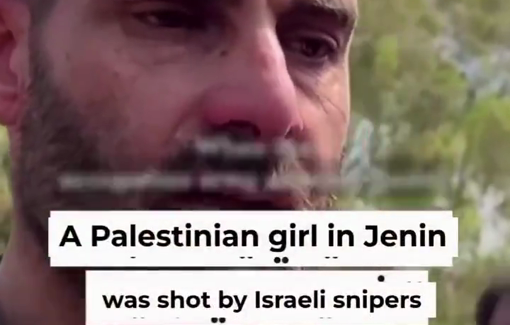 Thumbnail preview image for the video titled: A 16-year-old girl in Jenin was shot in the forehead inside home by Israeli sniper