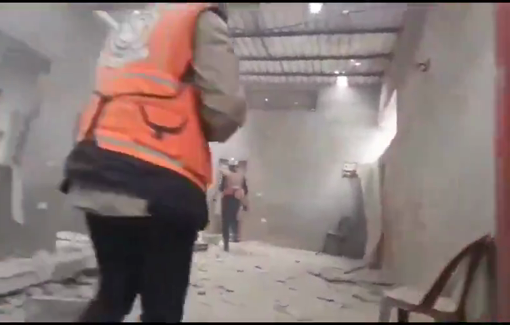 Thumbnail preview image for the video titled: Civil Defense directly targeted in Khan Younis