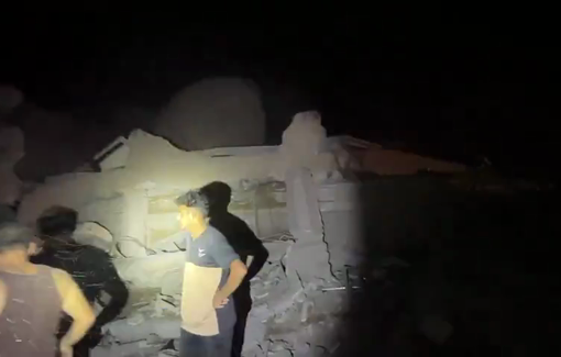 Thumbnail preview image for the video titled: Saeed Siyam mosque completely destroyed by Israeli airstrike