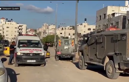 Thumbnail preview image for the video titled: Israeli forces are obstructing Palestinian ambulances carrying patients in Tulkarm