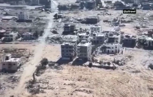 Thumbnail preview image for the video titled: IDF continues blowing up buildings in Rafah