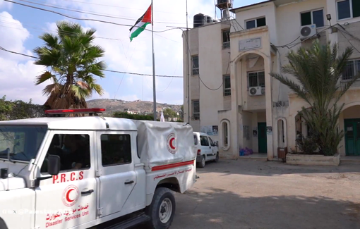 Thumbnail preview image for the video titled: Distribution of vegetables, water and essential supplies by the PRCS  in Jenin after the end of the siege by the Israeli army