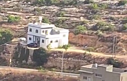 Thumbnail preview image for the video titled: Israeli settlers continue land leveling just meters from homes in Umm Safa village