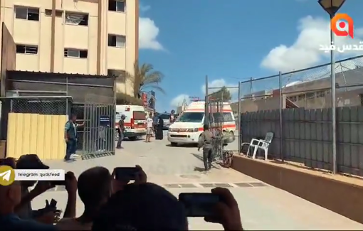 Thumbnail preview image for the video titled: More injuries arrive at hospital following Al-Sumud camp strike