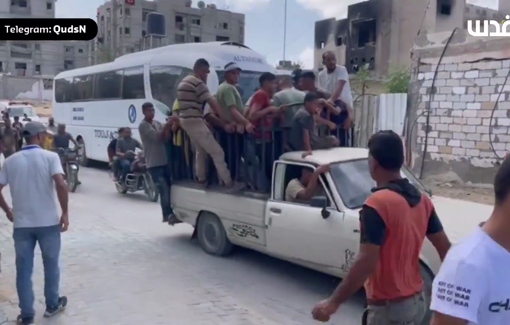 Thumbnail preview image for the video titled: A truck full of mourners for the Qishta funeral