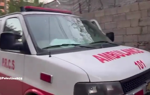 Thumbnail preview image for the video titled: Palestine Red Crescent transport casualties of an air strike in Al-Daraj