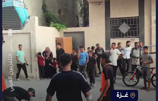 Thumbnail preview image for the video titled: Casualties of the Jaber family arrive at Al-Awda Hospital