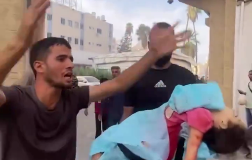 Thumbnail preview image for the video titled: Slain little girl brought to Al-Ahli hospital