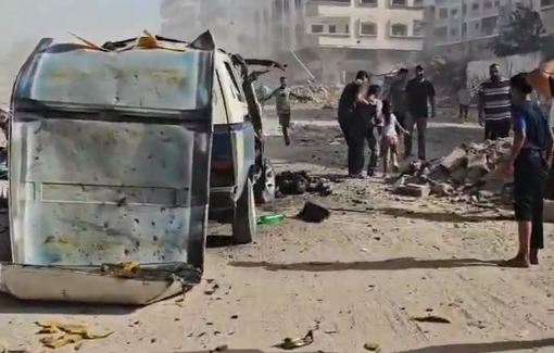 Thumbnail preview image for the video titled: Three people viciously killed by Israeli strike on a car