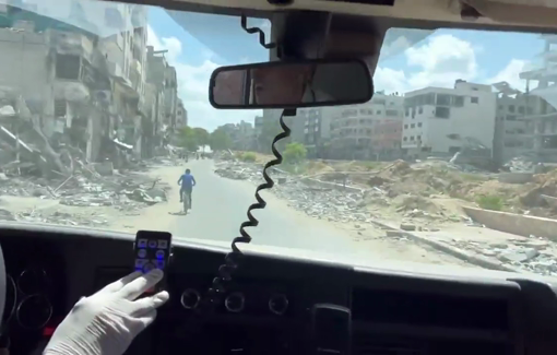 Thumbnail preview image for the video titled: Palestine Red Crescent teams transported five victims and 15 injured after the IDF strike on School "C" in Al-Zaytoun