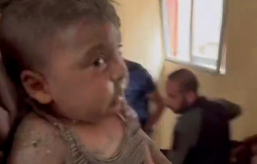 Thumbnail preview image for the video titled: Infant rescued from Kafr Qasim school