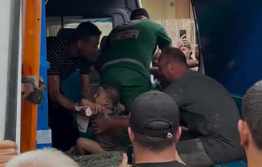 Thumbnail preview image for the video titled: Paramedics carry bodies of Kafr Qasim school IDF massacre victims