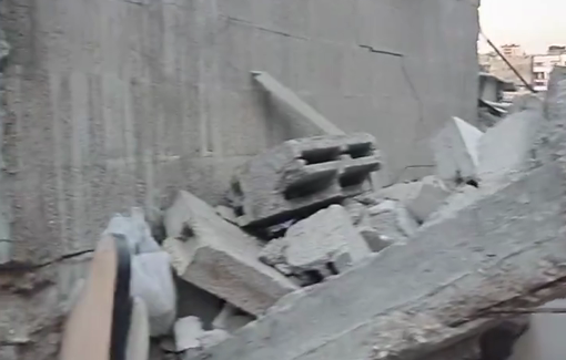 Thumbnail preview image for the video titled: Report from the Abu Amrin house collapsed after IDF detonations