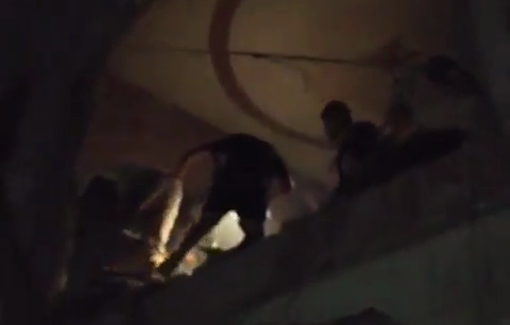 Thumbnail preview image for the video titled: First moments after Israeli midnight strike on al-Sahhar family