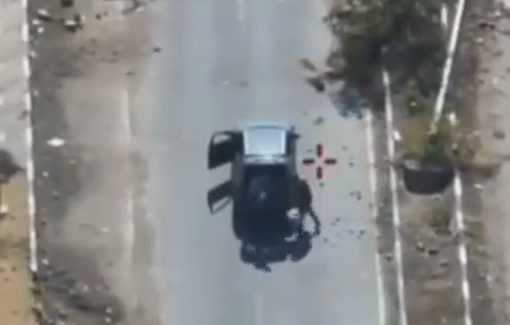 Thumbnail preview image for the video titled: Israelis celebrate the murder by drone of three men in a car