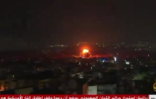 Thumbnail preview image for the video titled: It’s past 2:00 a.m. local and Israel is still bombing Beirut, Lebanon.