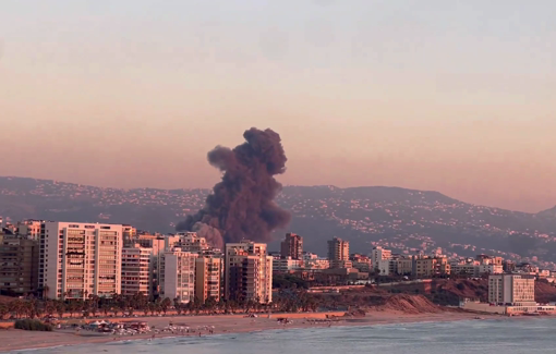 Thumbnail preview image for the video titled: Huge Israeli bombardment across Beirut targeted a building near Bourj el-Barajneh