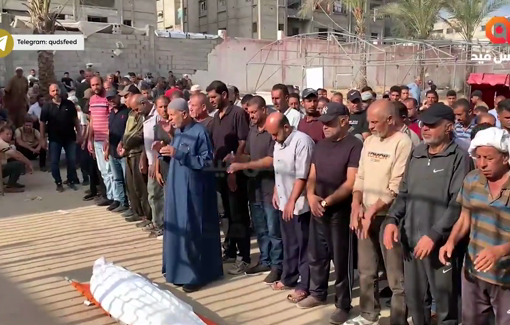 Thumbnail preview image for the video titled: Funeral of Shalouf family victims killed the night before in Israeli assault